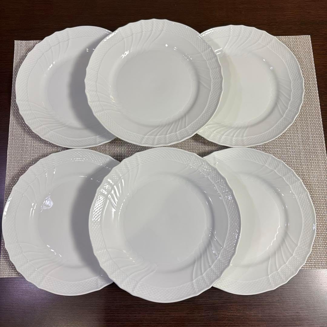 【リチャードジノリ】ベッキオホワイトプレート約24.5cm 6枚 ベッキオホワイト プレート25cm （24.5cm） リチャードジノリ